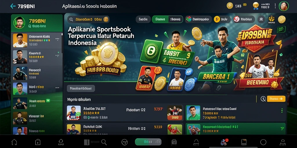 Screenshot menunjukkan tampilan antarmuka aplikasi 789BNI saat memasang taruhan.