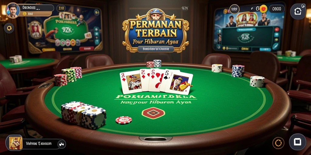 Tampilan gameplay menarik dari permainan poker 9ZK.