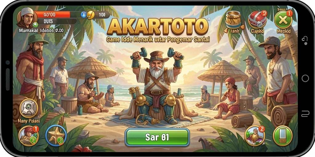 Tangkapan layar menampilkan gameplay santai di AKARTOTO.