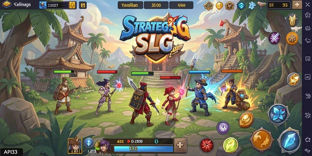 Screenshot gameplay mendetail dari <strong>API33</strong> yang menunjukkan pertempuran epik.