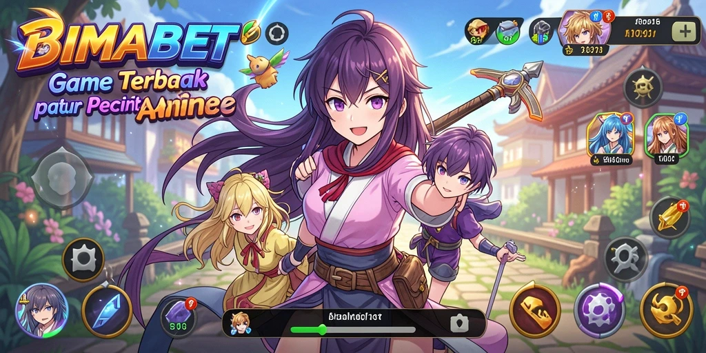 Tampilan gameplay <strong>BIMABET</strong> yang seru dan karakter Anime ikonik.