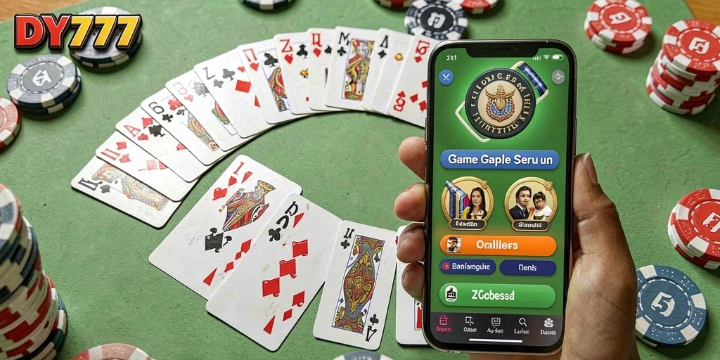Gameplay seru dalam aplikasi gaple DY777 dengan fitur menarik.