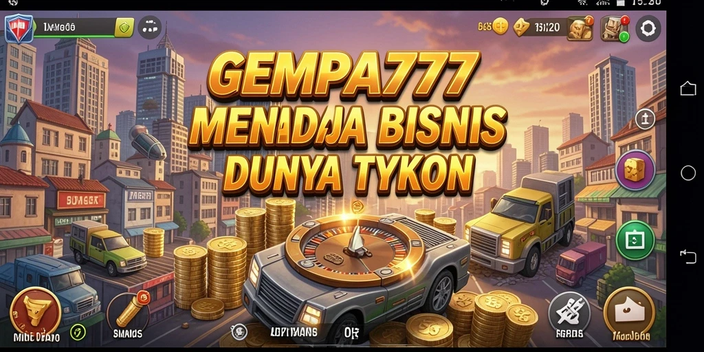 Tampilan gameplay <strong>GEMPA777</strong> yang menarik dalam membangun kerajaan bisnis.