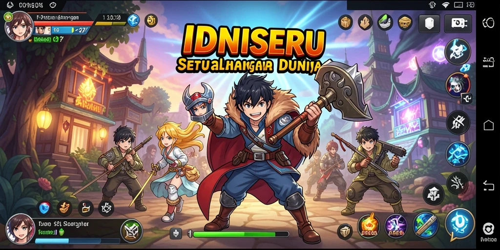 Tampilan gameplay IDNSERU yang dinamis dan penuh aksi.