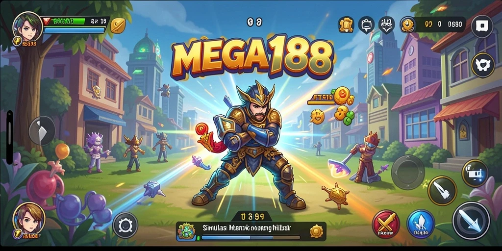Tampilan gameplay MEGA188 yang menarik dan interaktif.