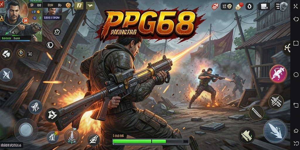 Tampilan dinamis dari gameplay PGG68 penuh aksi.