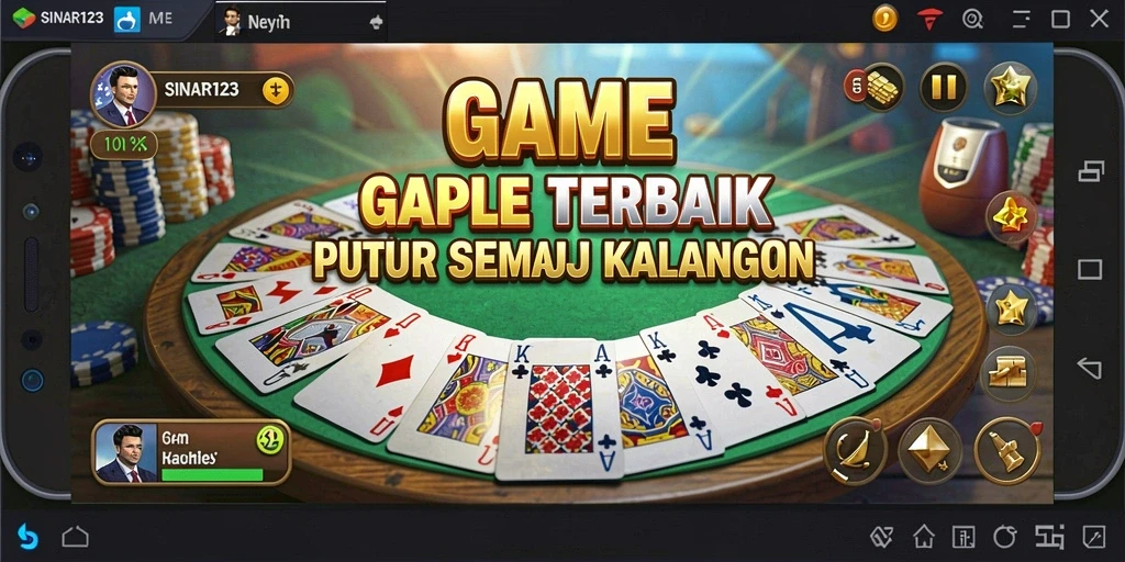 Screenshot permainan Gaple di SINAR123 yang menampilkan aksi seru.