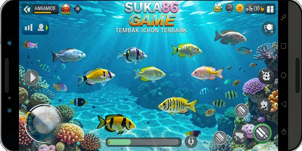 Tampilan gameplay seru menangkap ikan di SUKA86.