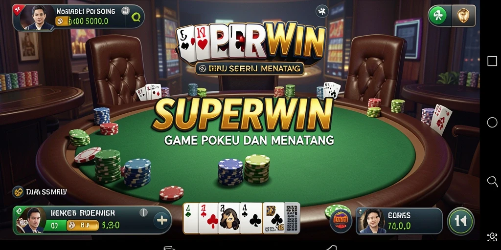 Screenshot SUPERWIN menampilkan pengalaman bermain Poker yang seru dan interaktif.