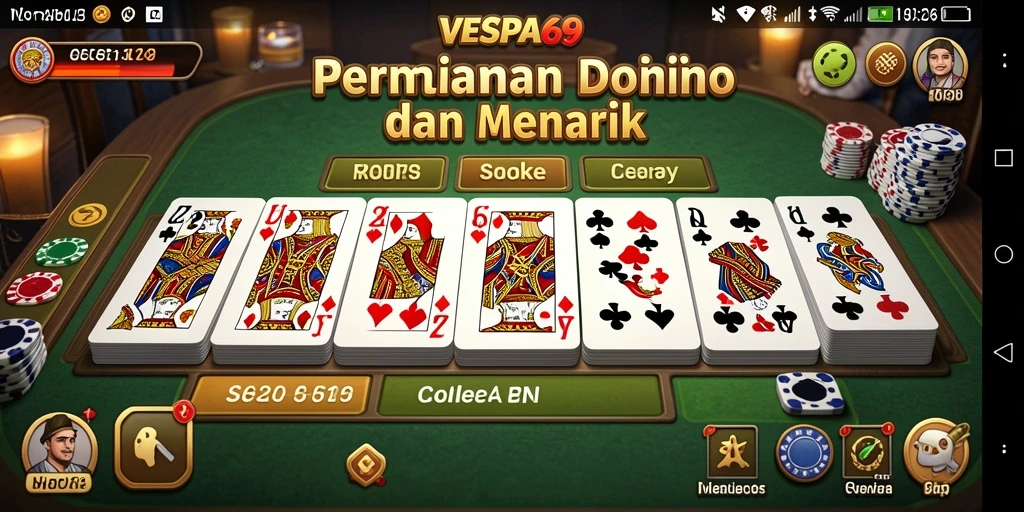 Screenshot gameplay VESPA69 menampilkan keseruan bermain Domino.