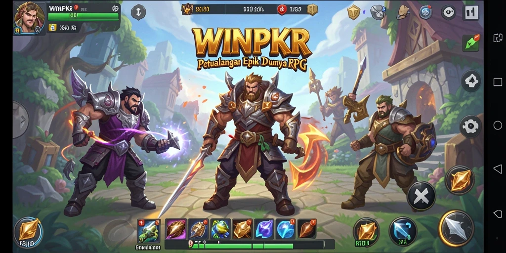 Screenshot gameplay WINPKR menampilkan aksi seru di dunia RPG